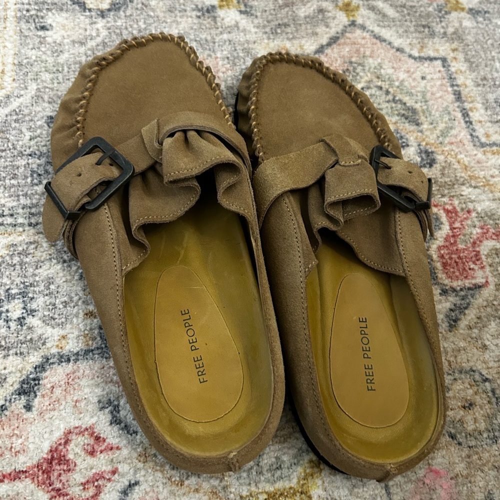 New Free People After Riding Mules Macadamia Suede - Picture 4 of 5